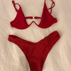 Bamba swimwear red bikini.